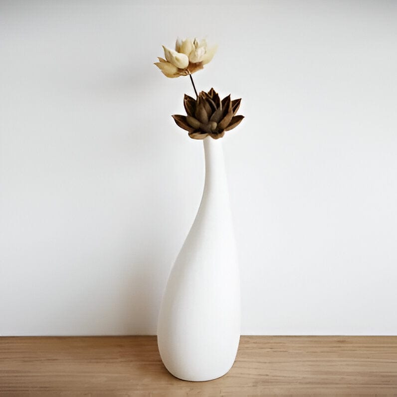 Water Drop White Porcelain Vase