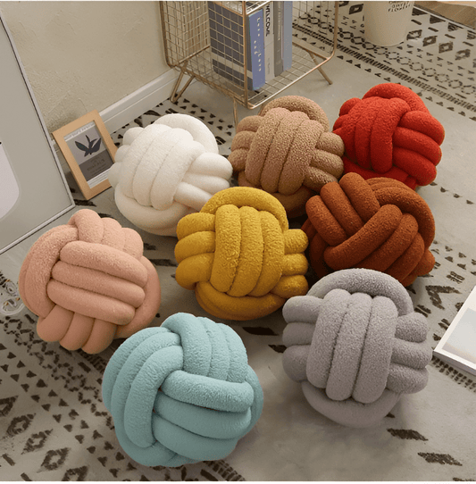 Triple Knot Cotton Fleece Pillow