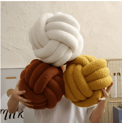 Triple Knot Cotton Fleece Pillow