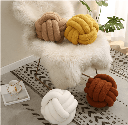 Triple Knot Cotton Fleece Pillow