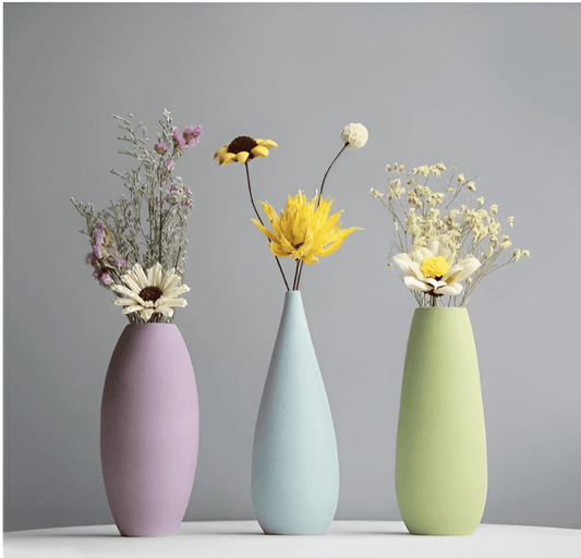 Soft Colored Ceramic Flower Vases