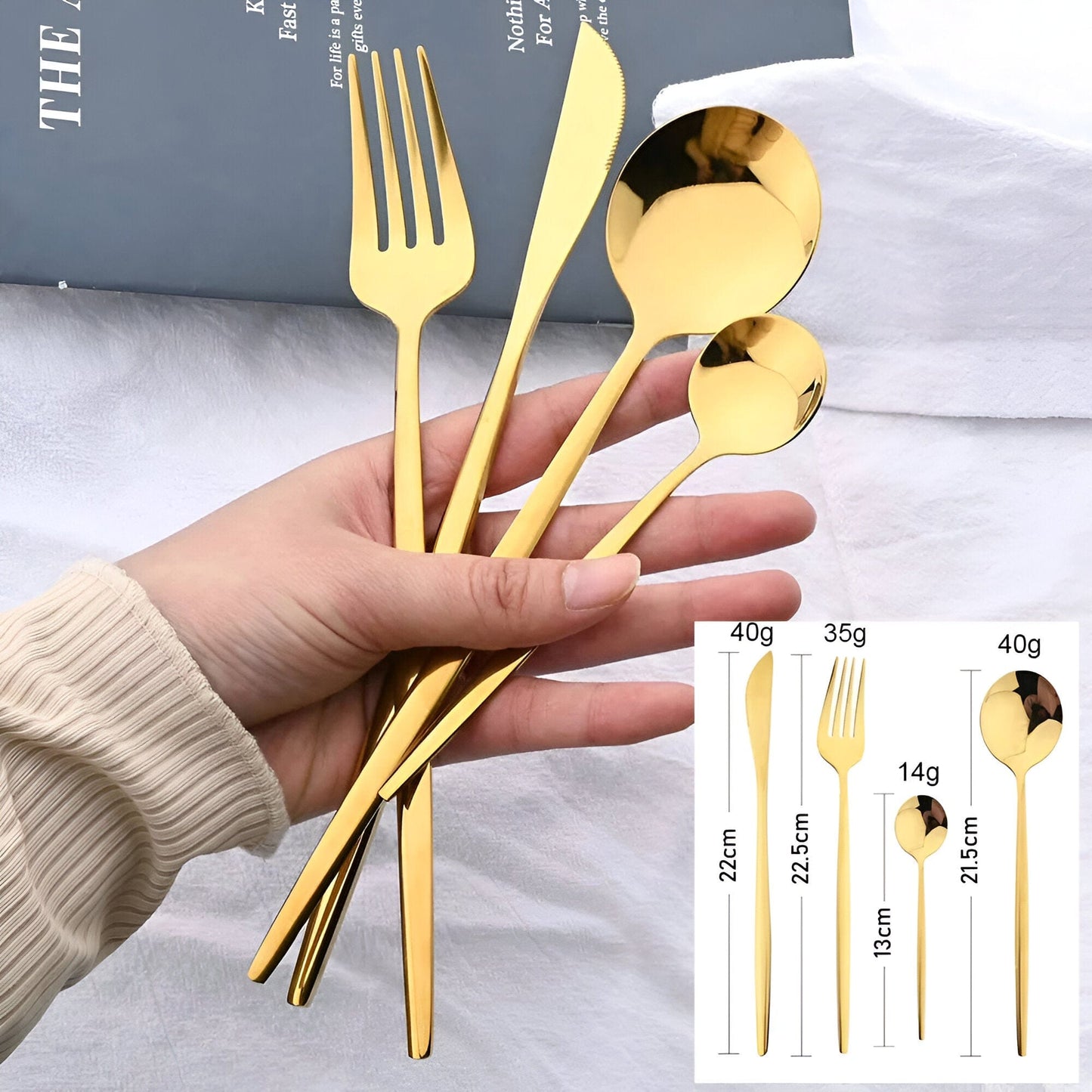 Bright Stainless Steel Utensil Set