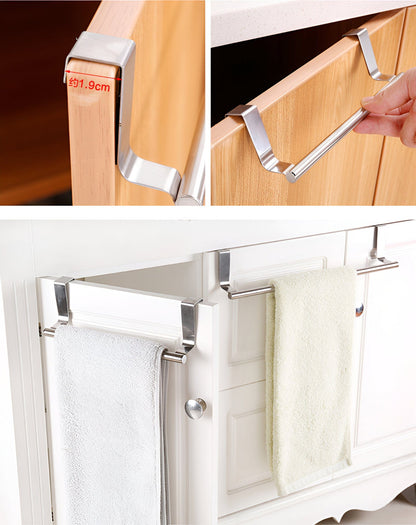 Over Cabinet Door Stainless Steel Towel Rack