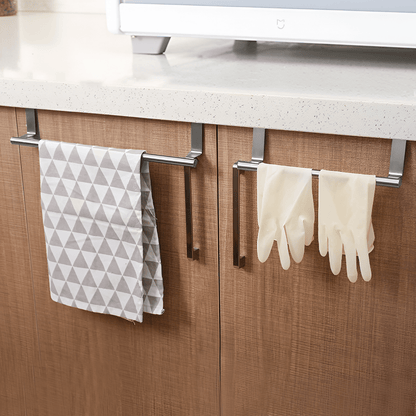 Over Cabinet Door Stainless Steel Towel Rack