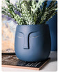 Ceramic Abstract Sleeping Face Planter