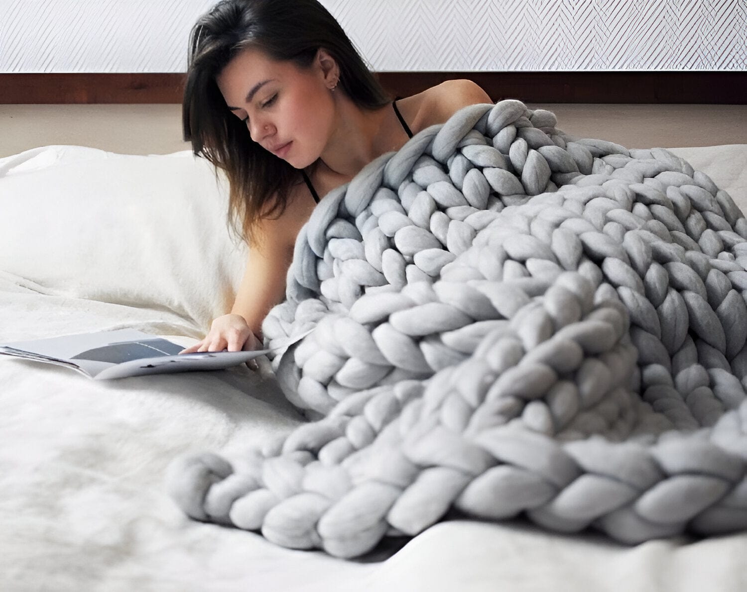 Hygge Chunky Knit Throw Blanket