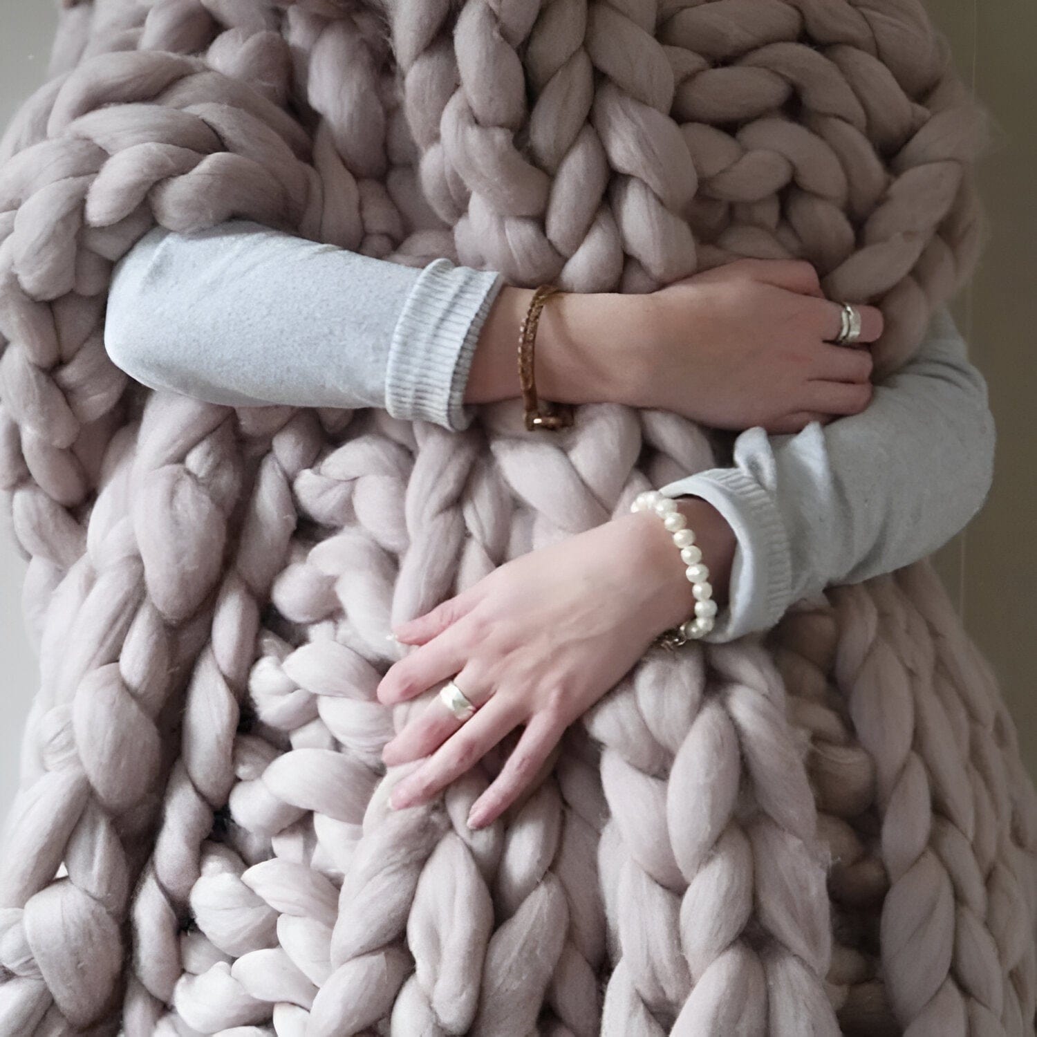 Hygge Chunky Knit Throw Blanket