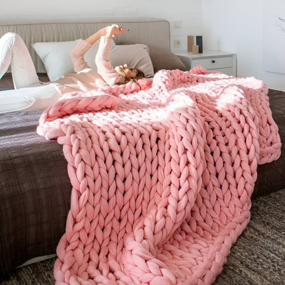 Hygge Chunky Knit Throw Blanket