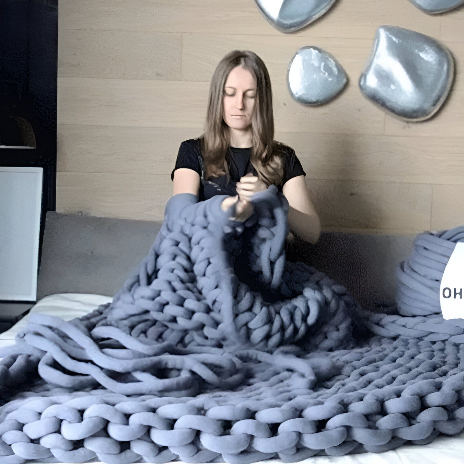 Hygge Chunky Knit Throw Blanket