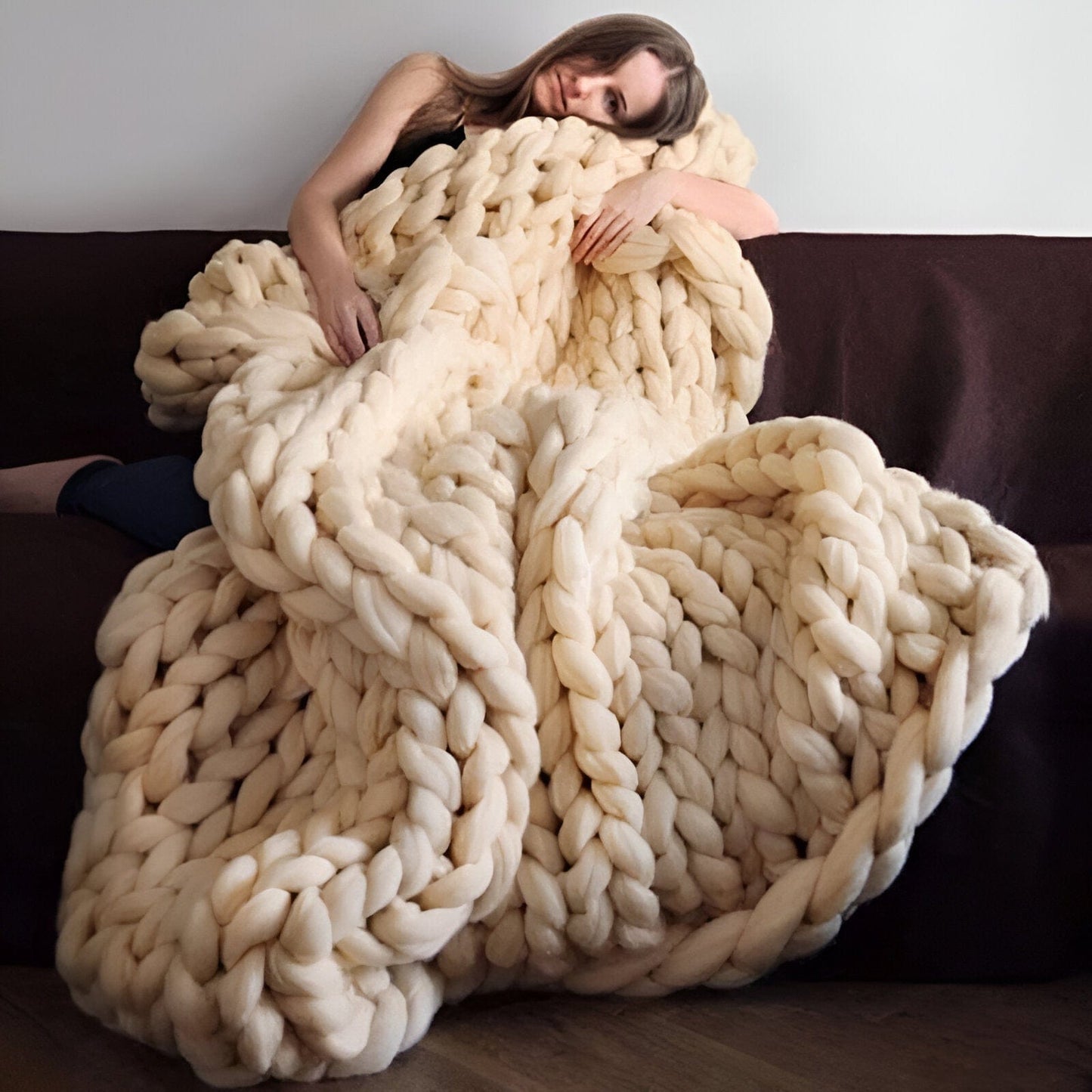 Hygge Chunky Knit Throw Blanket