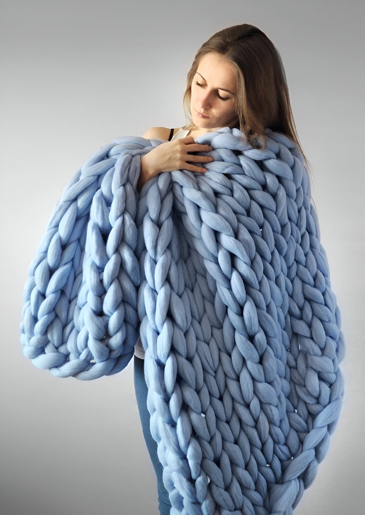 Hygge Chunky Knit Throw Blanket