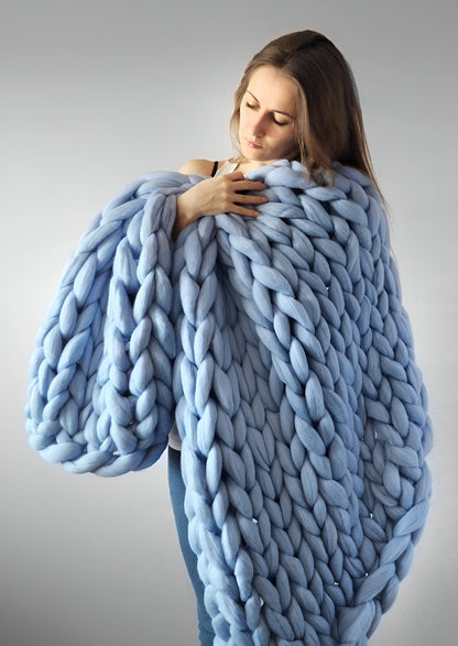 Hygge Chunky Knit Throw Blanket