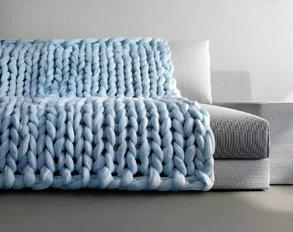 Hygge Chunky Knit Throw Blanket