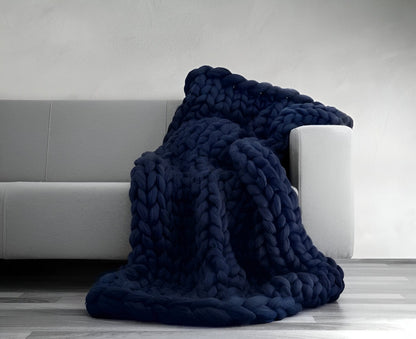 Hygge Chunky Knit Throw Blanket