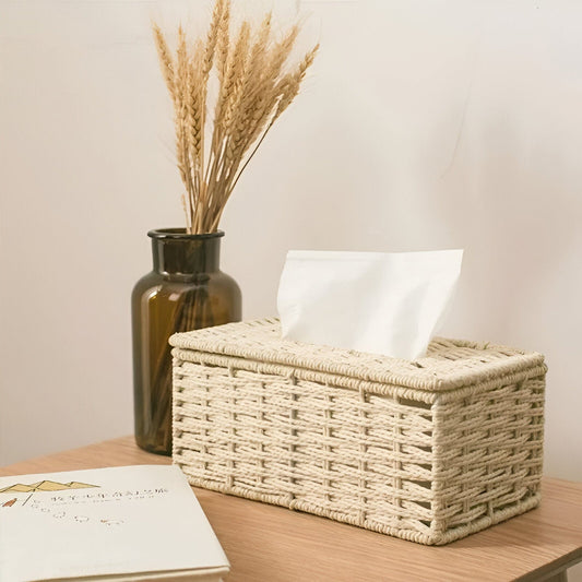 Rattan Tissue Box