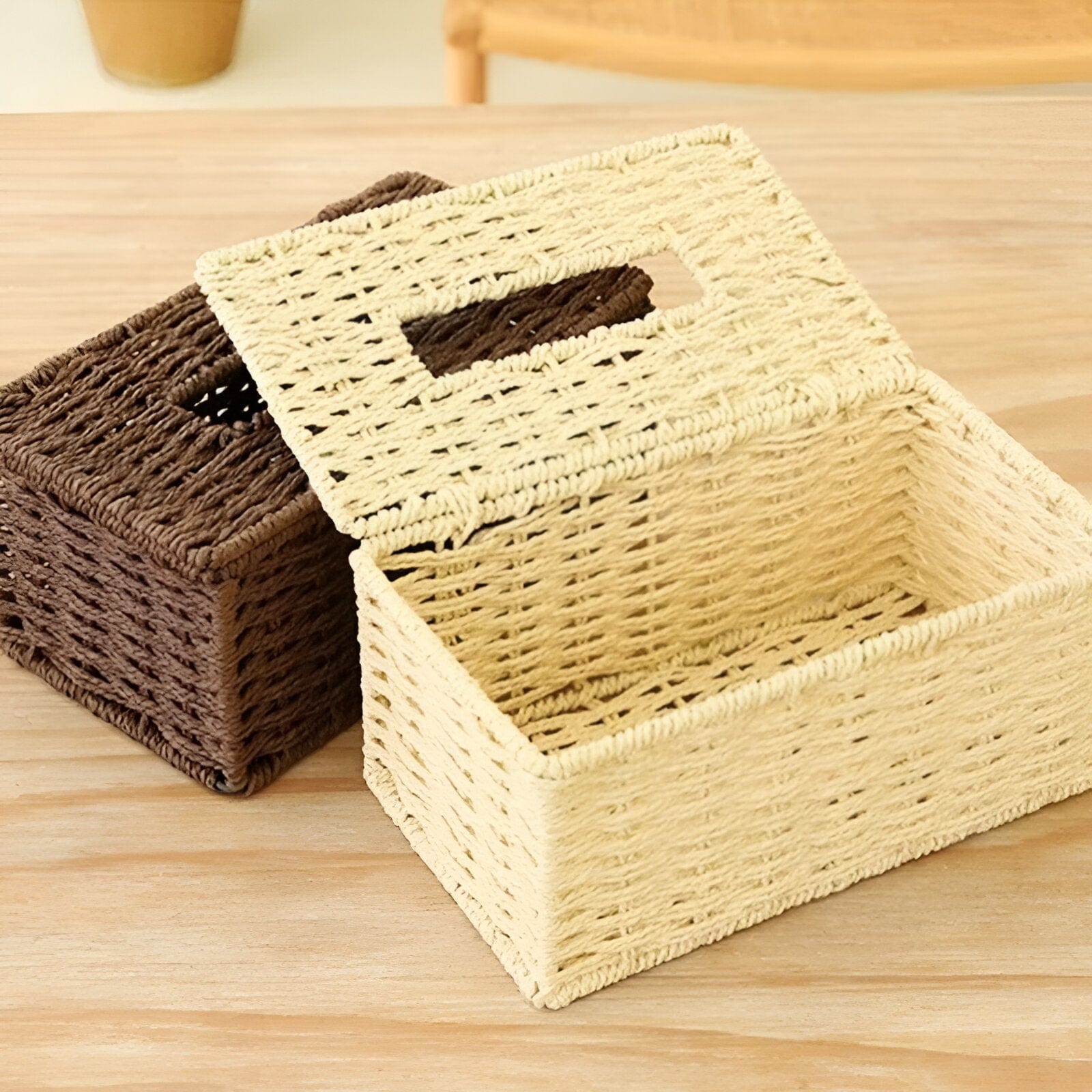 Rattan Tissue Box