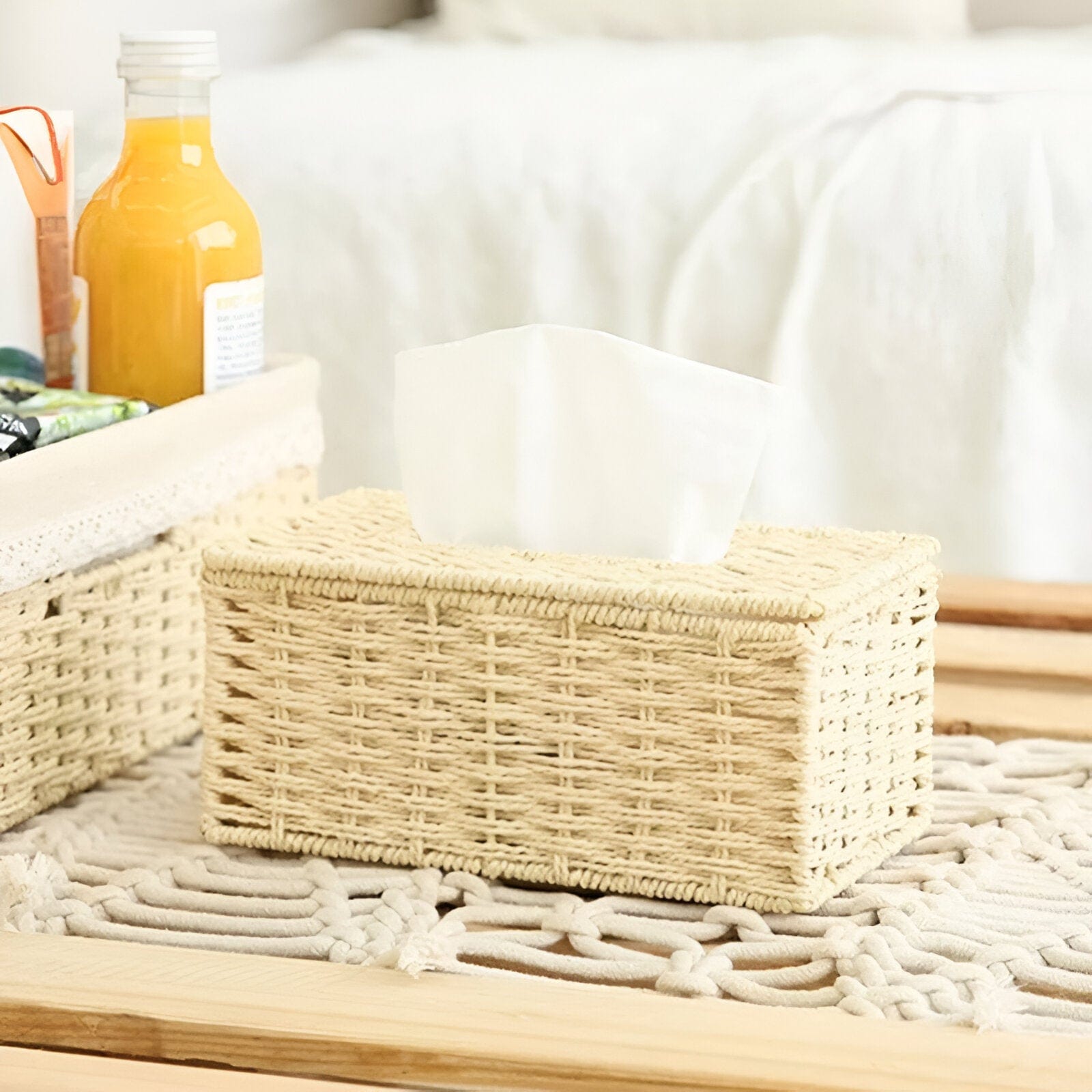 Rattan Tissue Box