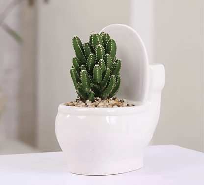  Handmade Ceramic Toilet Succulent Planter