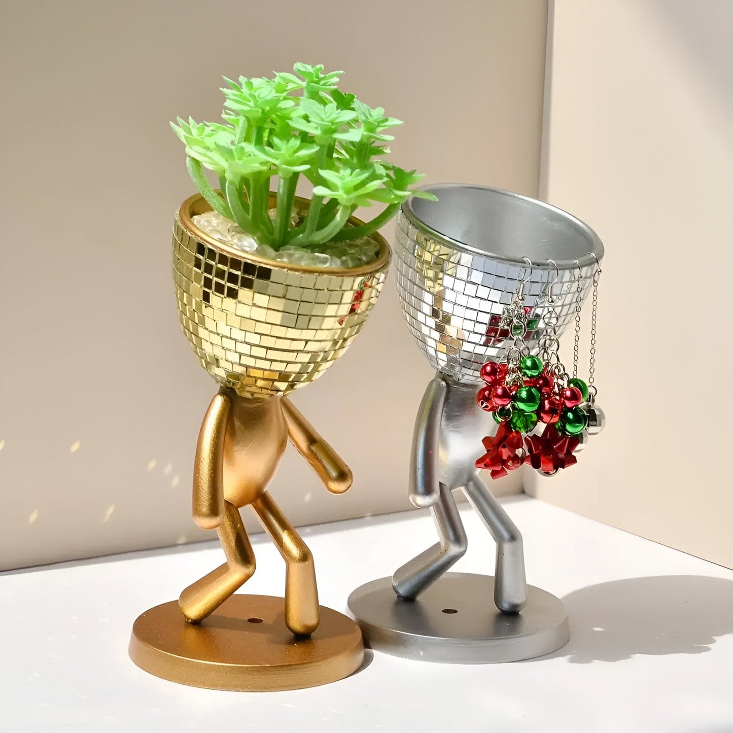 Desktop Mirror Cactus Pot 