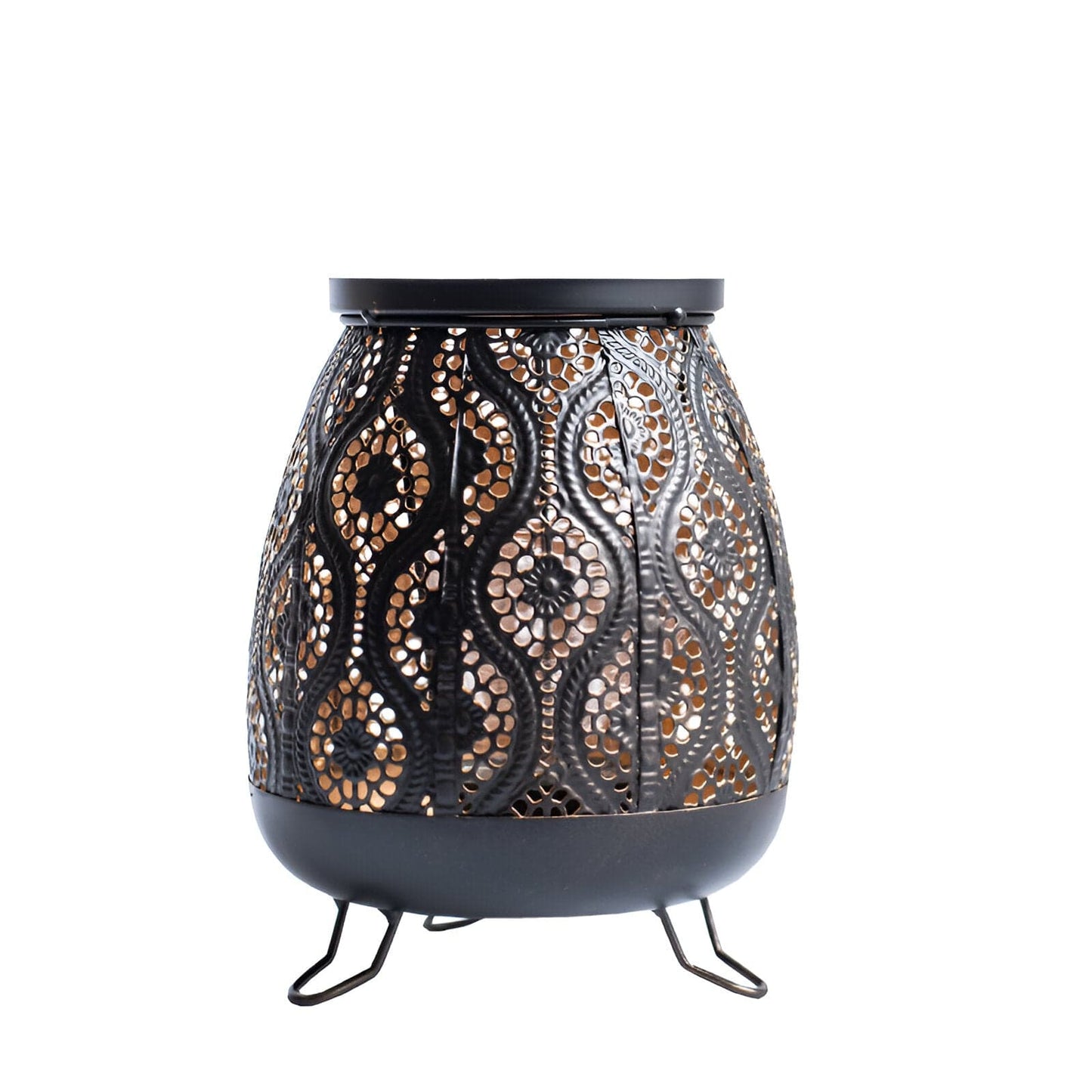 Retro Black Gold Iron Candle Holder