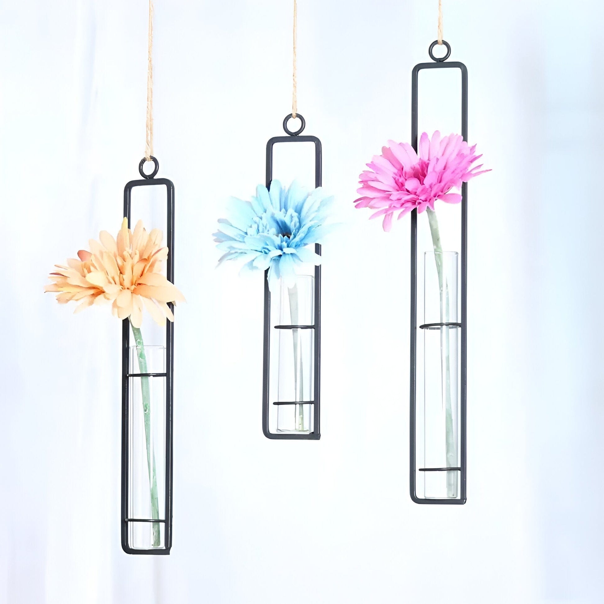  Hanging Iron Propagation Terrarium Vases