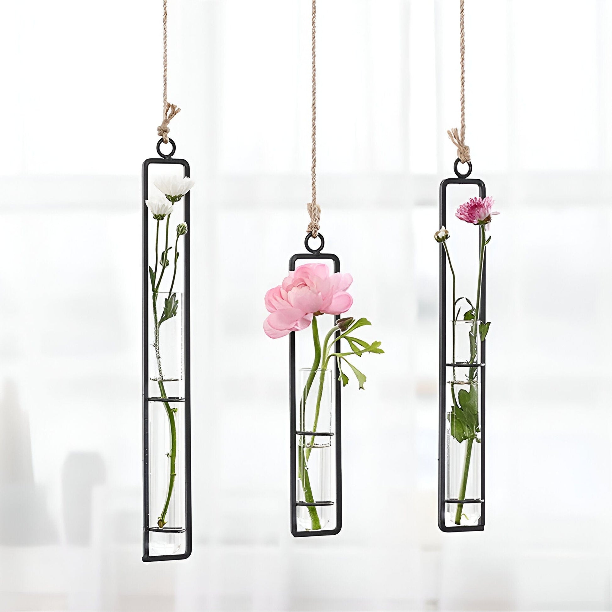  Hanging Iron Propagation Terrarium Vases