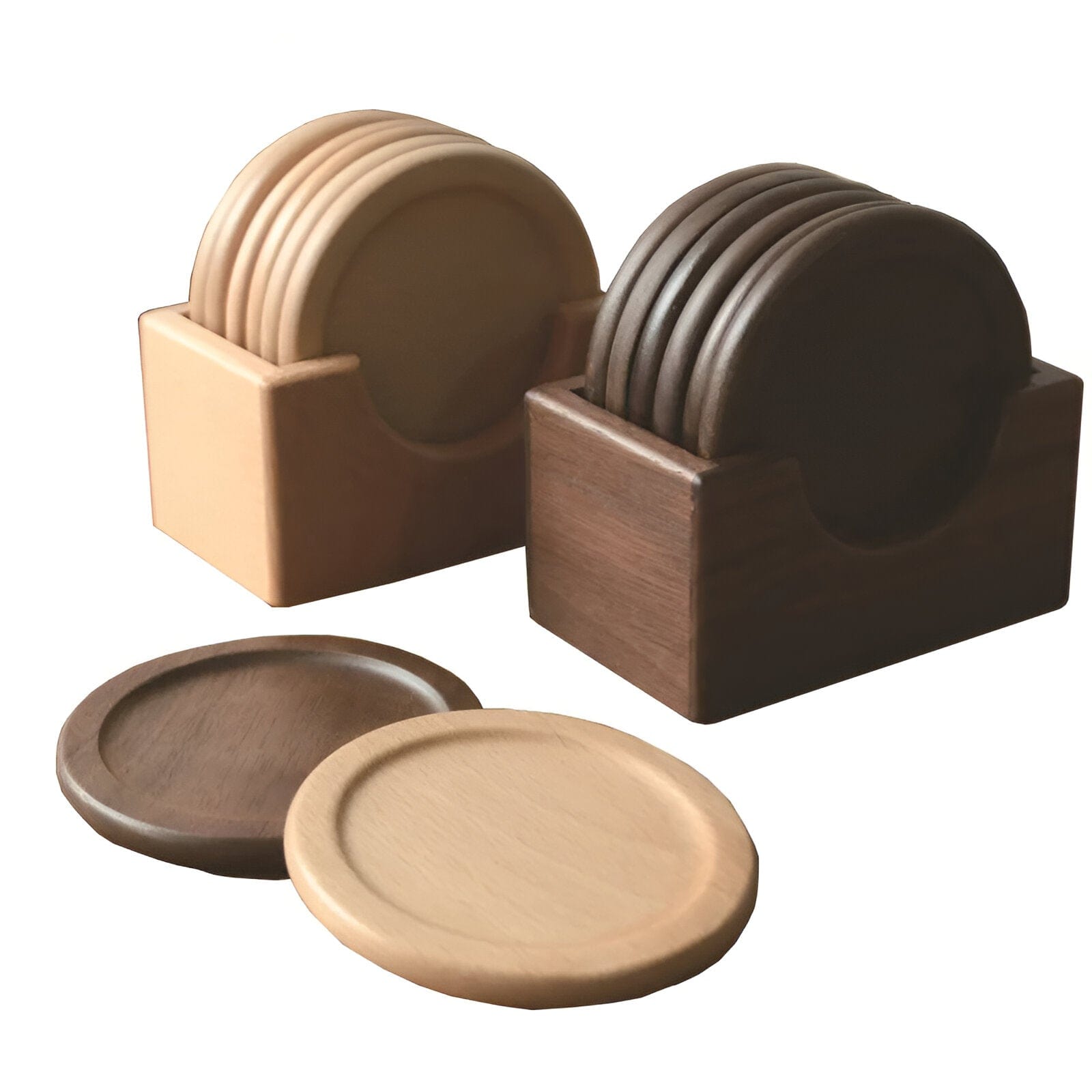 Pine Wood Coasters 6-Piece Set