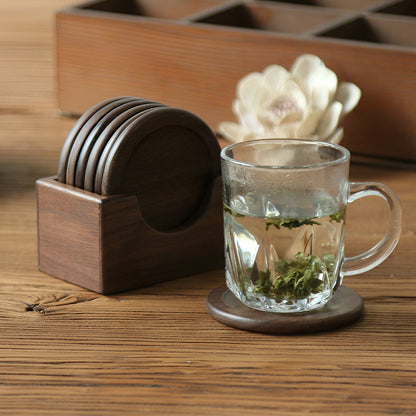 Pine Wood Coasters 6-Piece Set