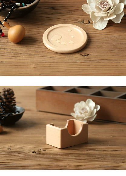 Pine Wood Coasters 6-Piece Set