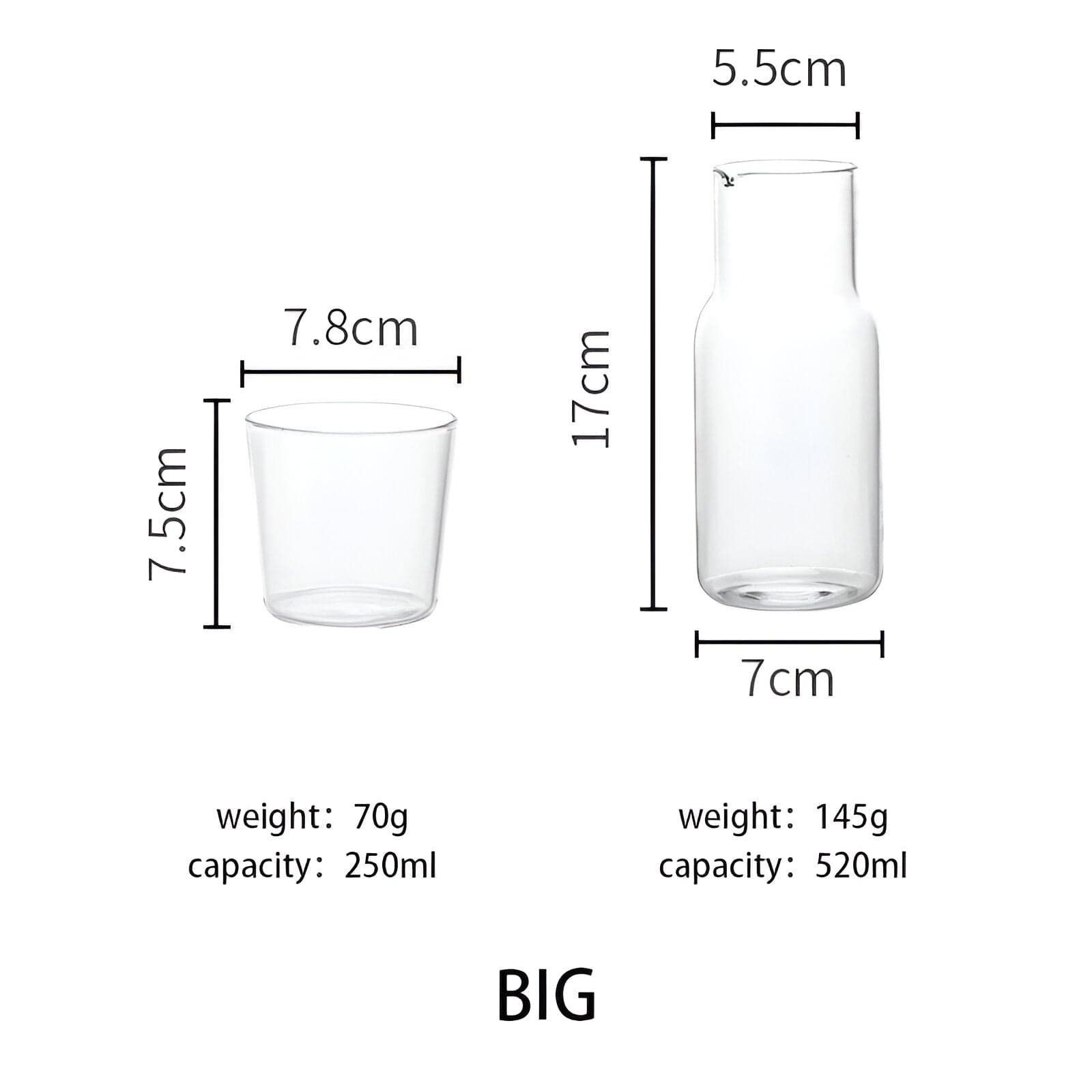 Glass Carafe & Tumbler Set