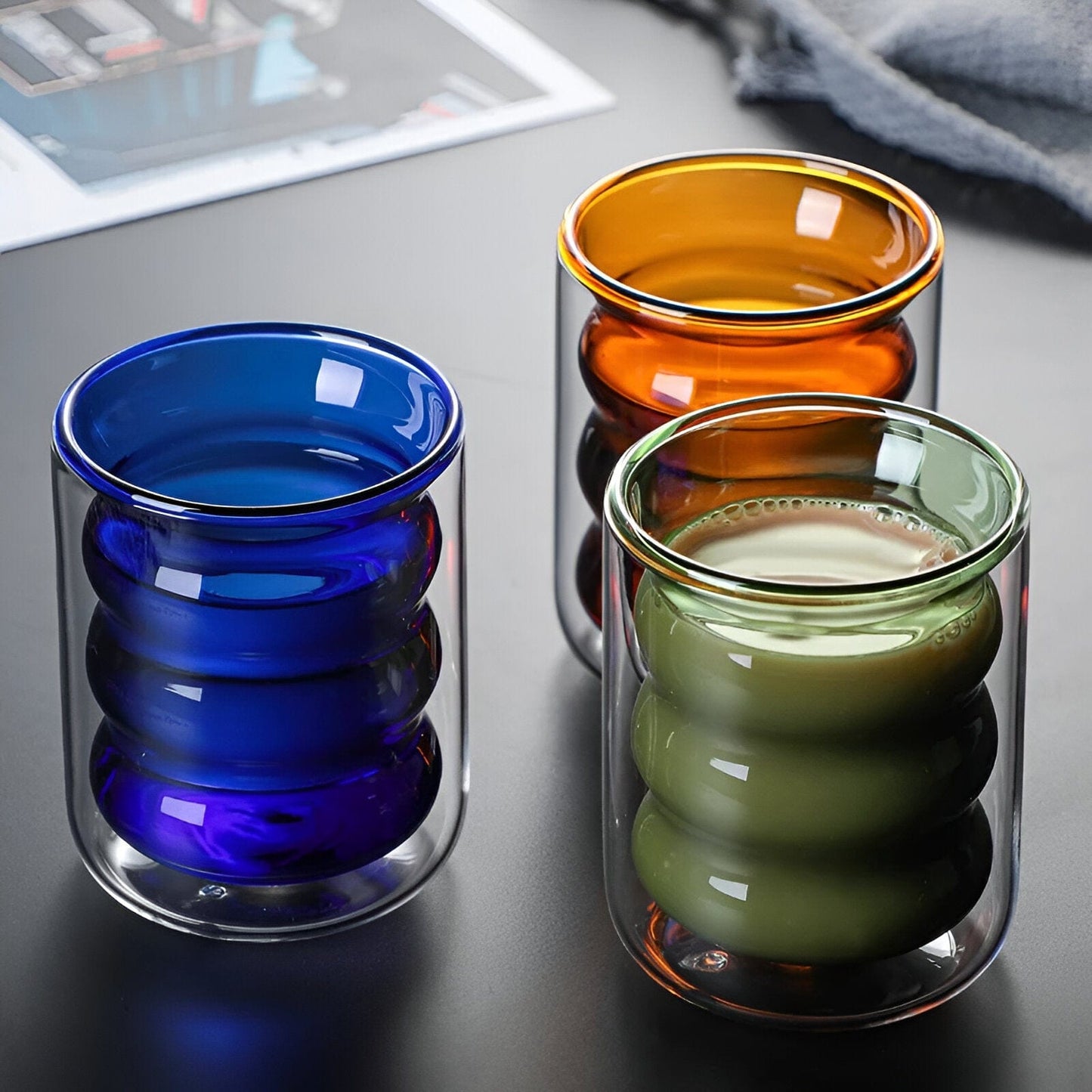 Colorful Bubble Glass Drink Cup