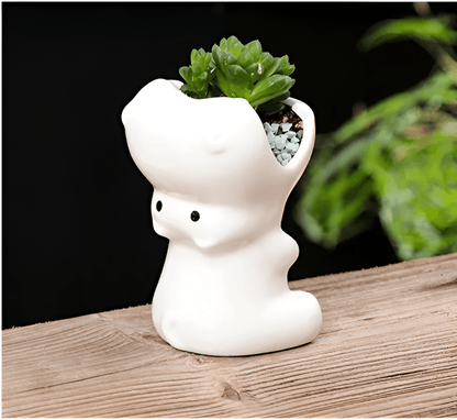 Chomping Hippo Ceramic Succulent Planter