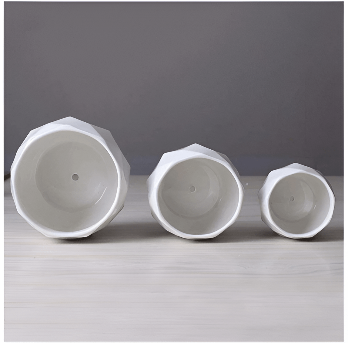 Rounded Diamond Ceramic Succulent Planters