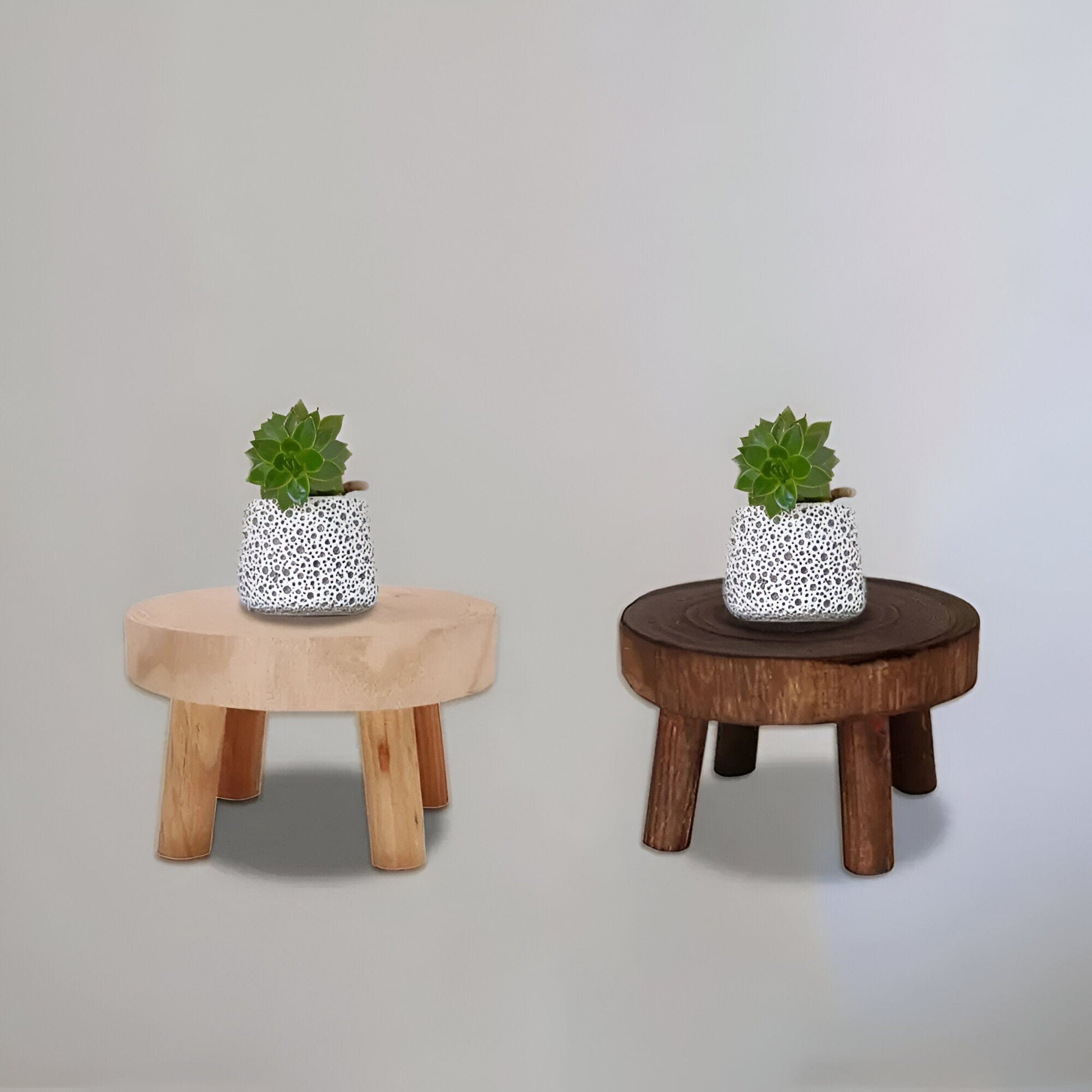 Wooden Plant Stand Stool