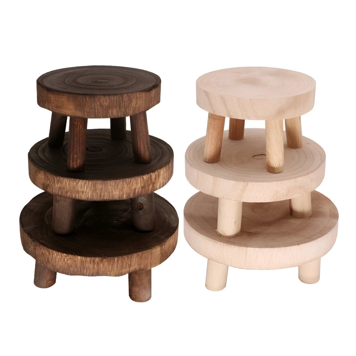 Wooden Plant Stand Stool