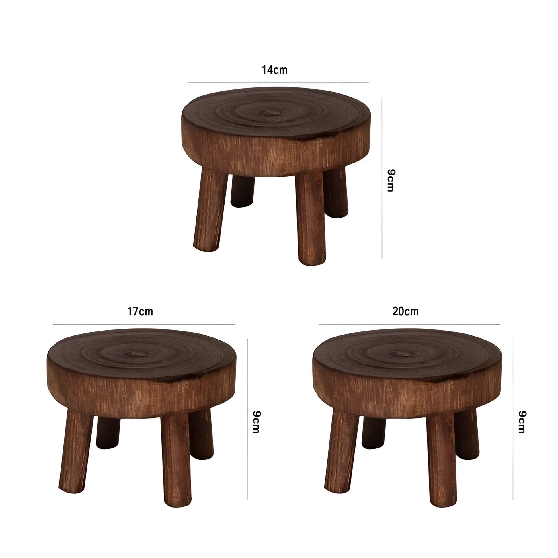 Wooden Plant Stand Stool