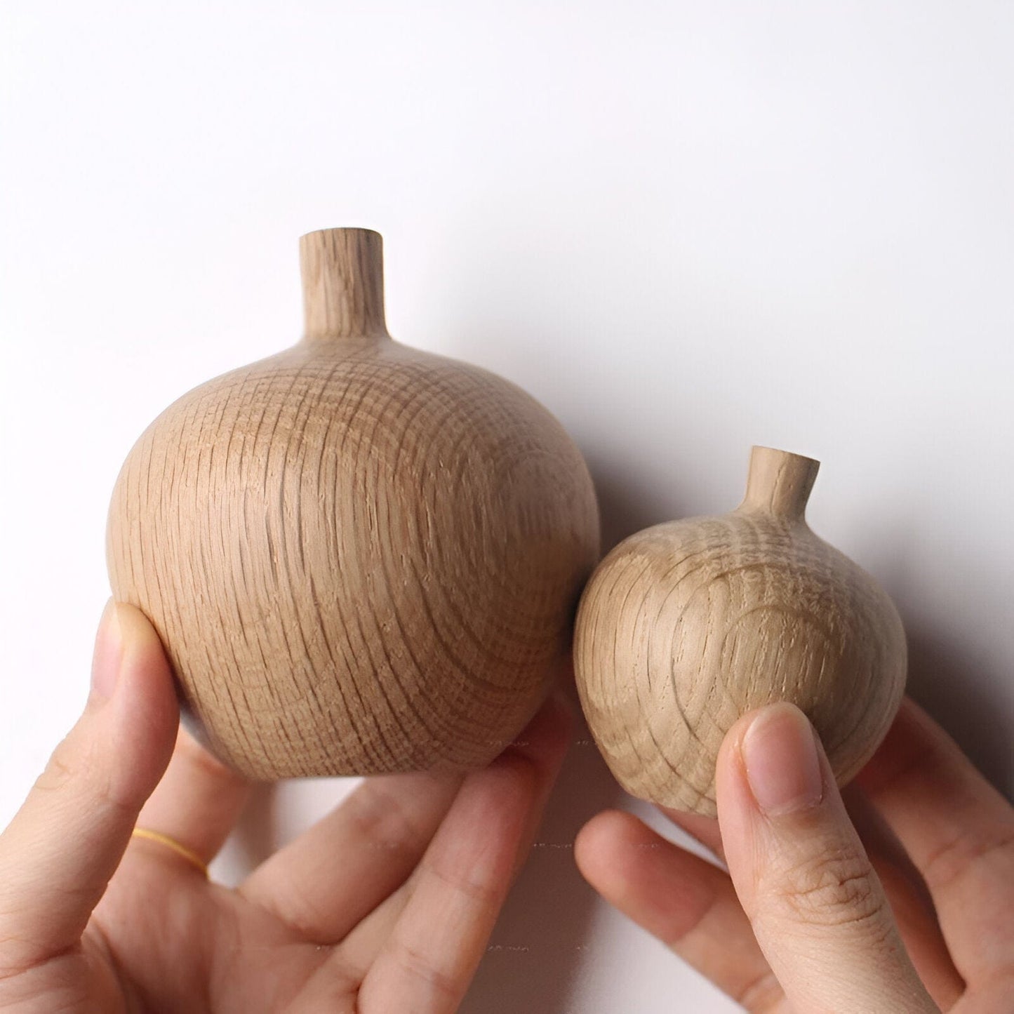 Retro Wooden Vase.