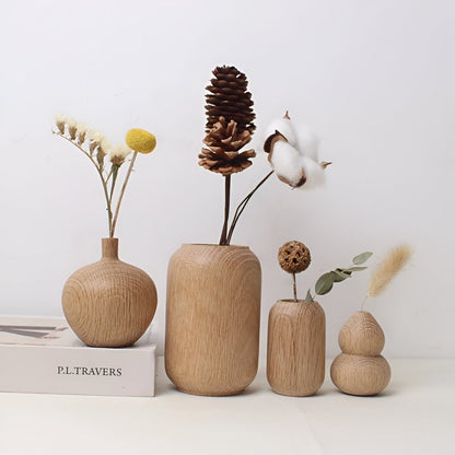 Retro Wooden Vase