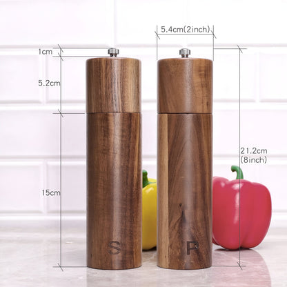 Acacia Wood Salt & Pepper Mills