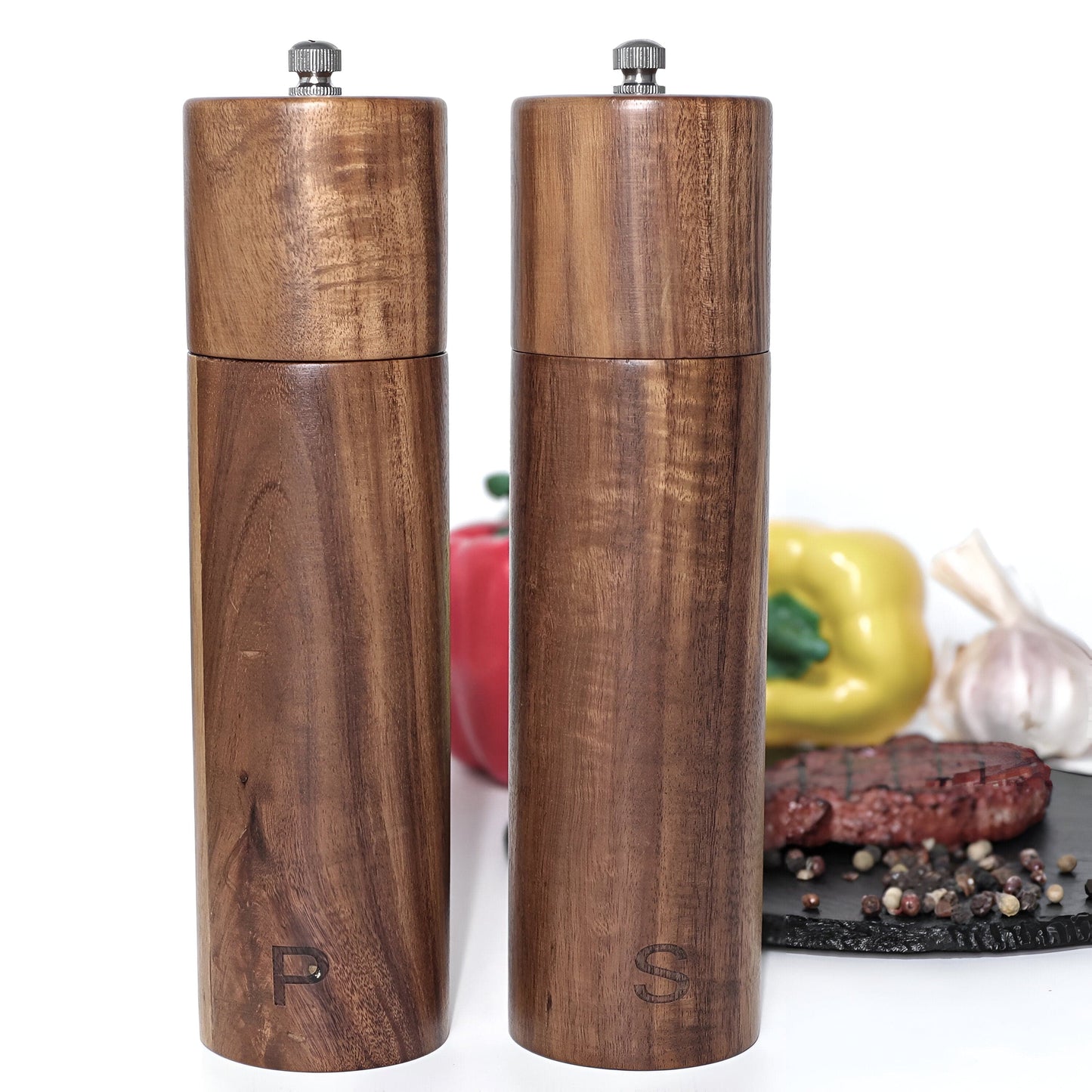 Acacia Wood Salt & Pepper Mills