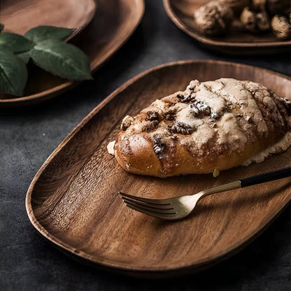 Acacia Rounded Serving Trays