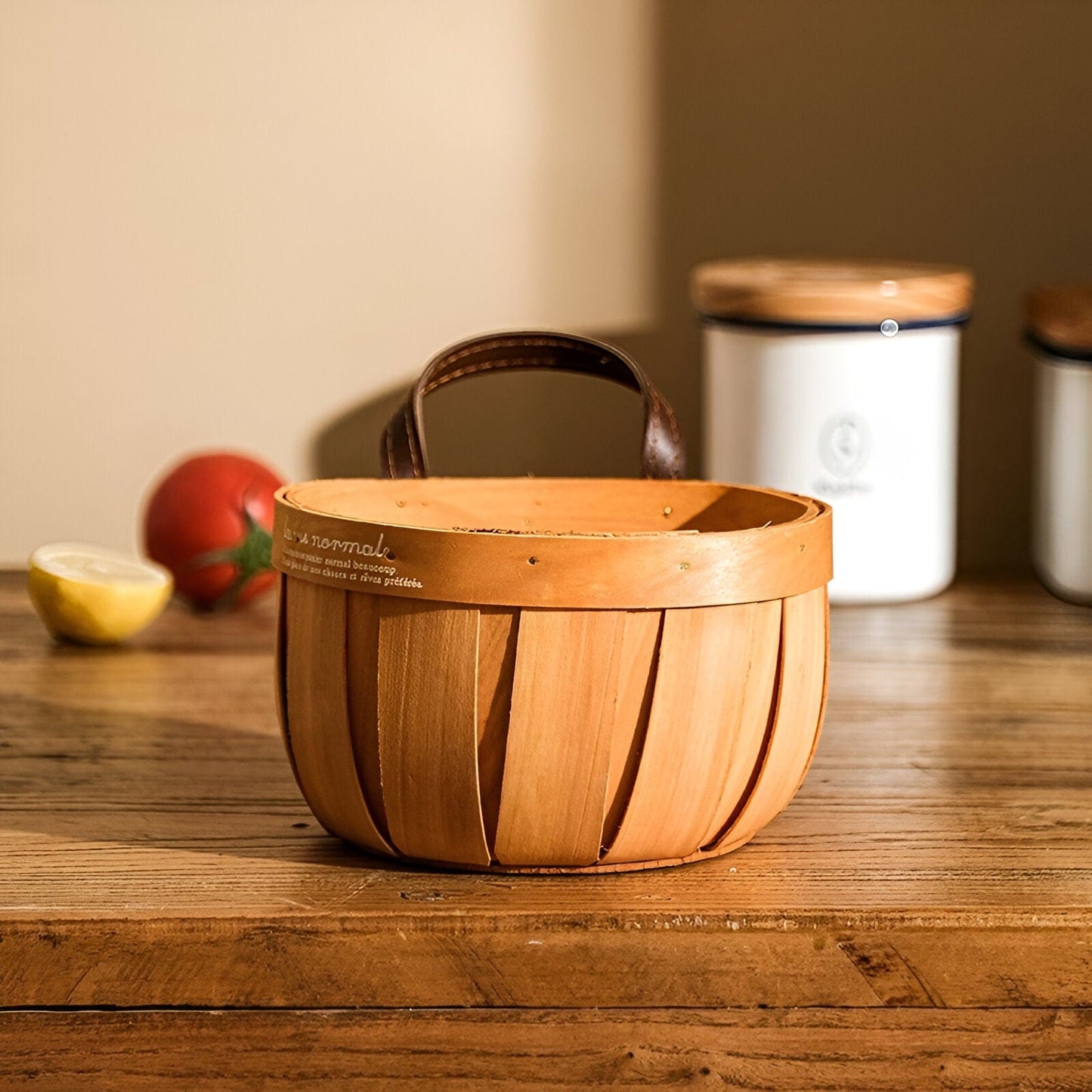 Parisian Wooden Planter Storage Basket